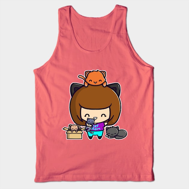 Cat Mom Tank Top by perdita00